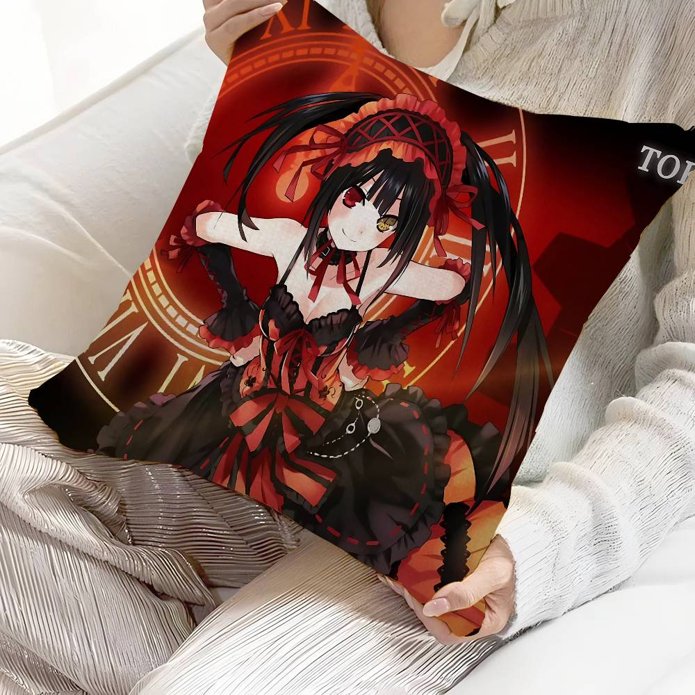 Подушка с изображением персонажей аниме Date A Live Подарок Декор для дома и офиса Подушка для спальни Дивана Автомобиля Наволочка