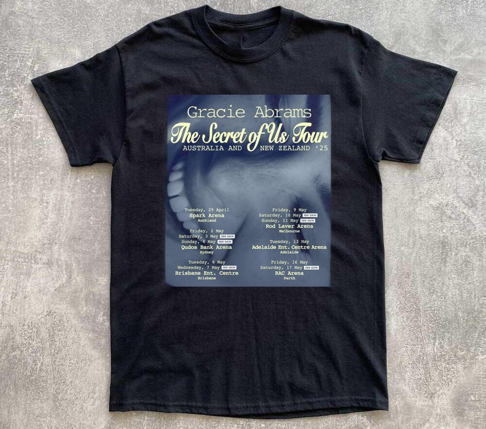HOT Gracie Abrams Tour 2025 Black Cotton All size S-345XL T-Shirt