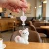 Fluffy Flocking Giraffe Fox Keychain Cute 3D Design Lightweight Phone Pendant Headphone Charm for DIY Accessory