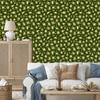 Green Leather Wallpaper Olive, Yellow and Lime for Living Room and Bedroom 50x1000
