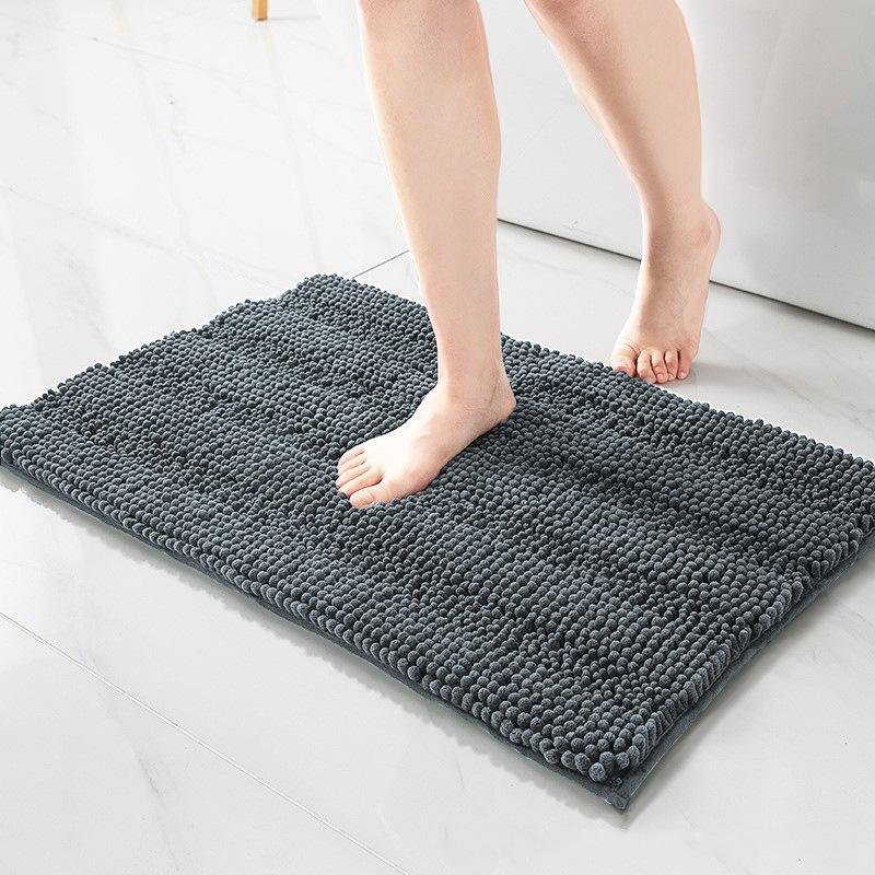 Bathroom Floor Mat Chenille Strong Absorbent Bathroom Door Door Mat Non-slip Dirty Carpet Toilet Toilet Door Mat