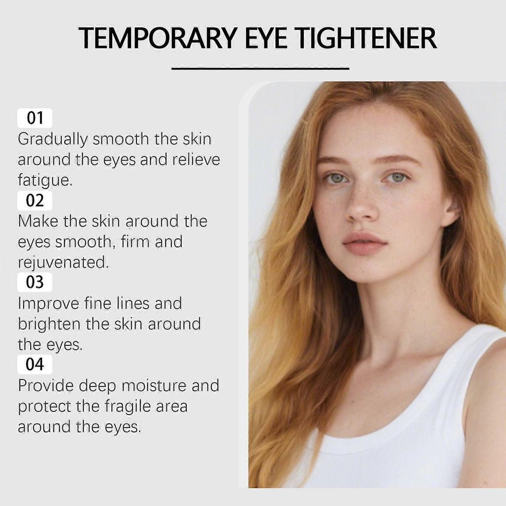Instant Eye Tightener, Temporary Eye Tightener Cream Instant Reduces Under Eye Bags, Dark Circles & Wrinkles, Puffiness, Firm Skin, Anti-Aging Fine Li