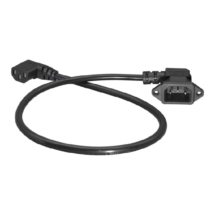 Панельный силовой кабель C13 на C14, 90 градусов, IEC 320 C13 (розетка) на C14 (вилка), удлинитель питания для монитора