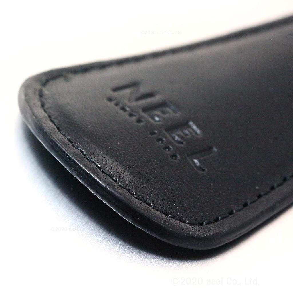 NEEL Оригинальный рожок для обуви Мобильный рожок для обуви Брелок Итальянская кожа Черный