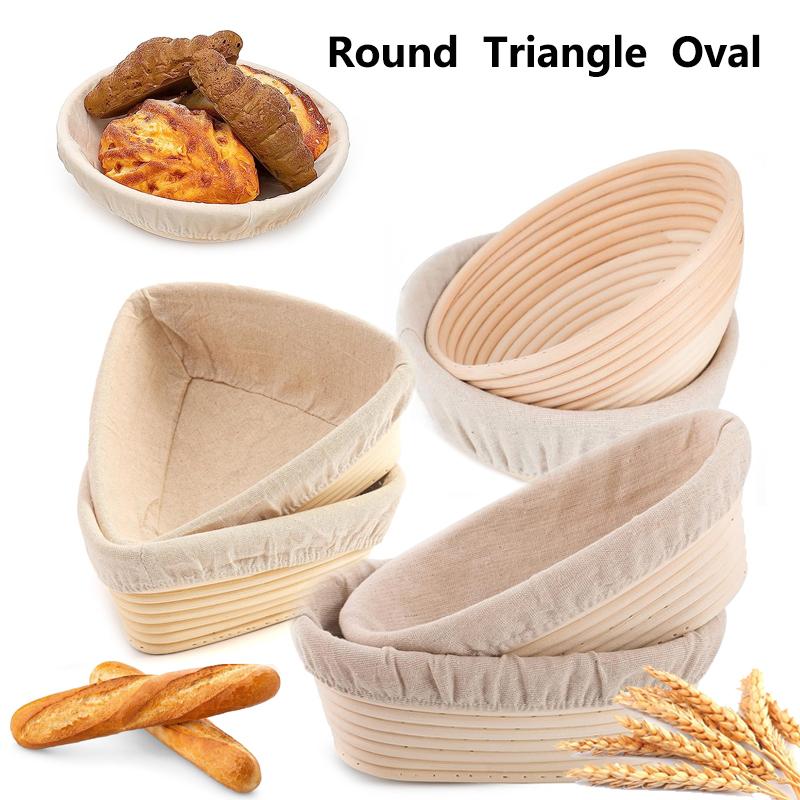 Rattan Bread Proofing Basket Natural Oval Rattan Wicker Dough Fermentation Sourdough Bread Basket