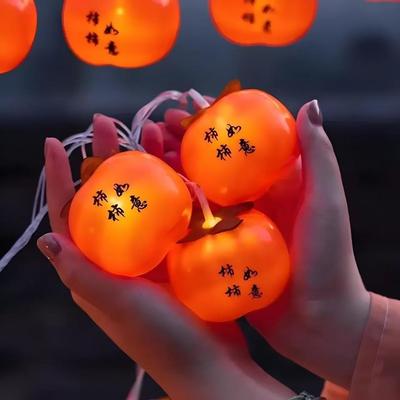Водонепроницаемые светодиодные фонари Жуи Энергосберегающие Супер яркие Красные фонари Прочные Питание от USB Фонарь-хурма Новогоднее украшение