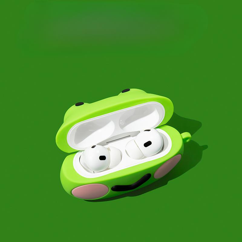 Силиконовый защитный чехол для наушников с рисунком милой пары лягушек для Airpods 1/2 Pro 3, подарок на день рождения / для мальчика / для девушки