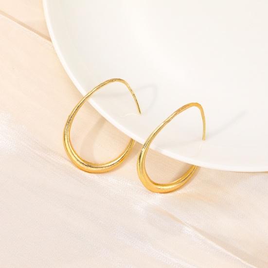 1 пара женских сережек Huggie, преувеличенные полированные геометрические овальные украшения для ушей, ювелирные изделия, серьги для выпускного вечера, длинные серьги-кольца для поездок на работу