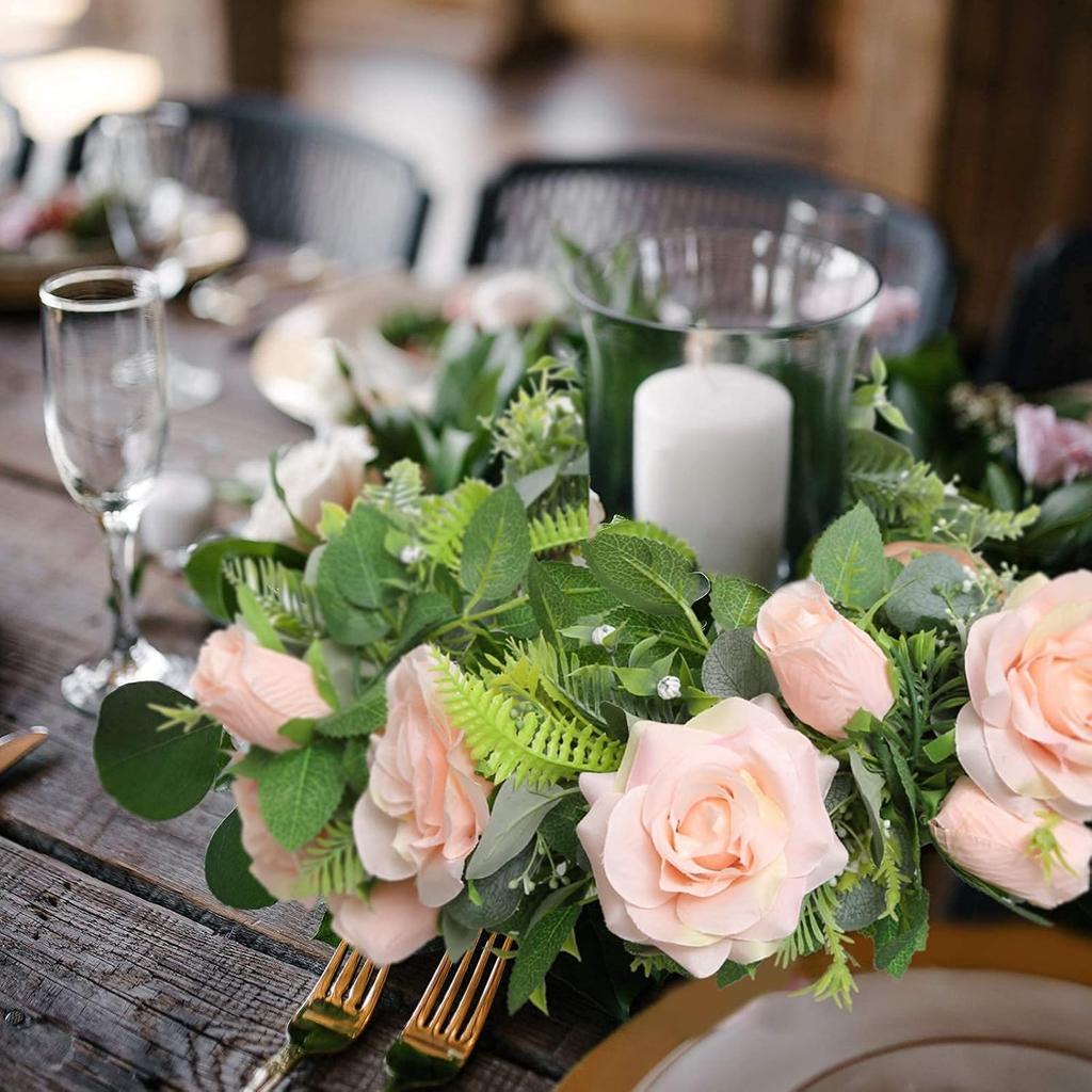 Искусственная розовая цветочная лоза 180 см, искусственная розовая гирлянда, шелковые цветы, свадебный декор, фон для вечеринки, арка, цветочная гирлянда для домашнего подвесного декора, 1 шт.