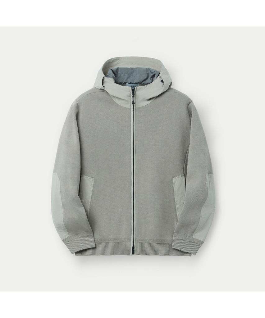 Series Hybrid Zip-Up Hooded Cardigan Sawas26001Bex