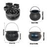 Halloween Treat Candy Bowl Witches Cauldron Set Storage Bucket Home Decorations for Party Cabinet Desktop Centerpieces
