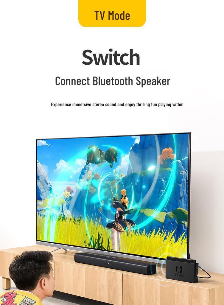 Bluetooth 5.0 USB Transmitter for Wireless Headphone Connection: Driver-Free, Supports Dual Devices for Computer and TV.