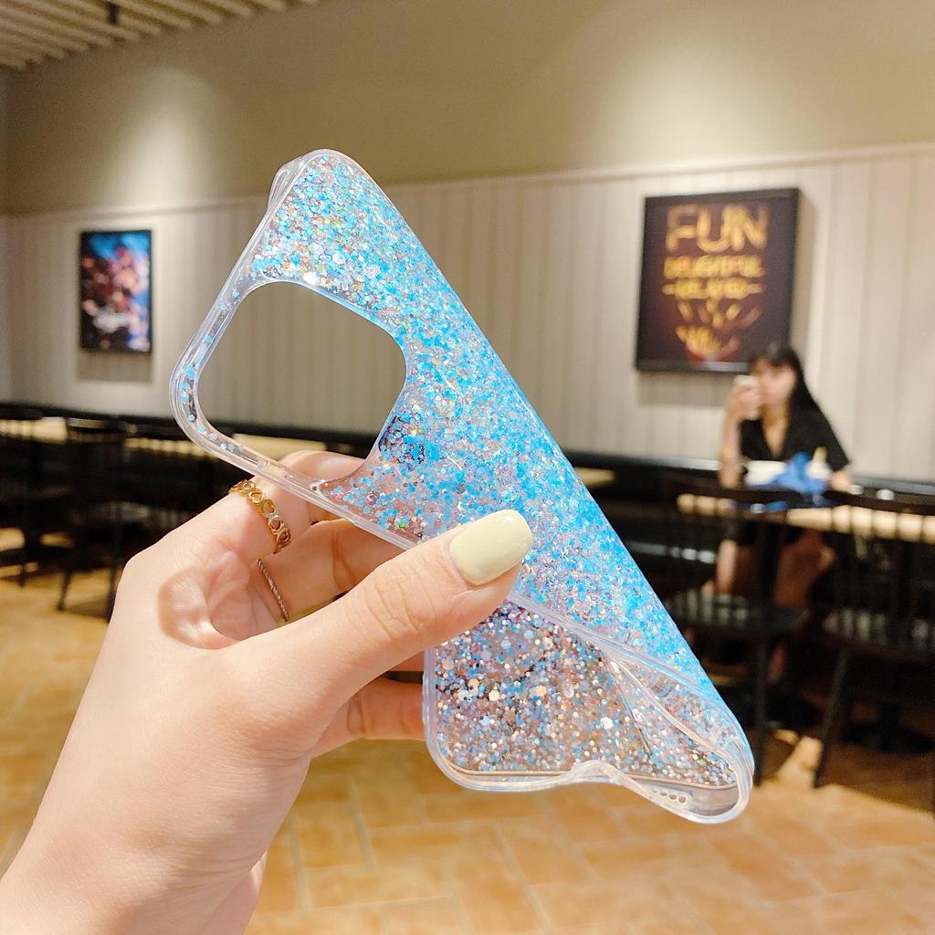 Роскошный блестящий цветной блестящий блестящий прозрачный чехол-бампер для телефона для iPhone Samsung Xiaomi Huawei Girls Розовый Синий Силиконовый Противоударный Задняя Крышка из ТПУ