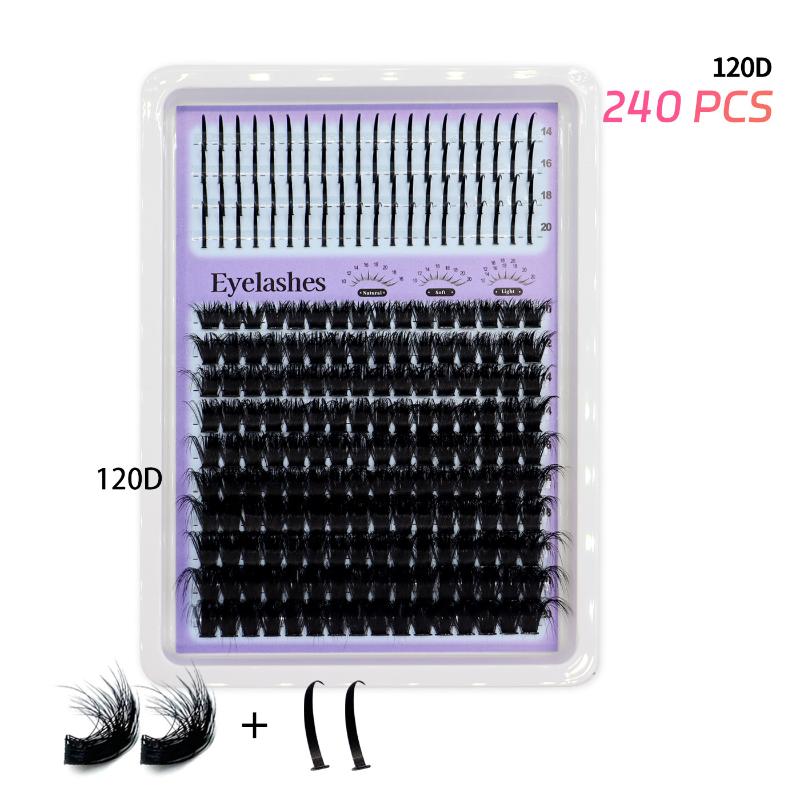14 Rows Lash Clusters Spikes Eyelash Extensions Spiky Lashes Extension Thick Individual Cluster Lashes With Spikes Bottom Lashes