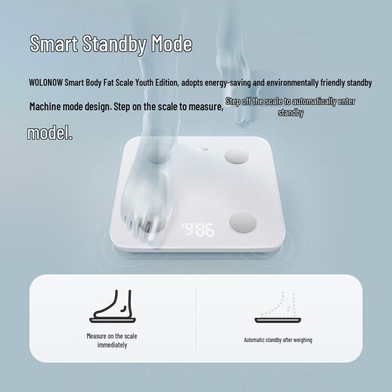 WOLONOW Rechargeable Smart Body Fat Scale (CN version)