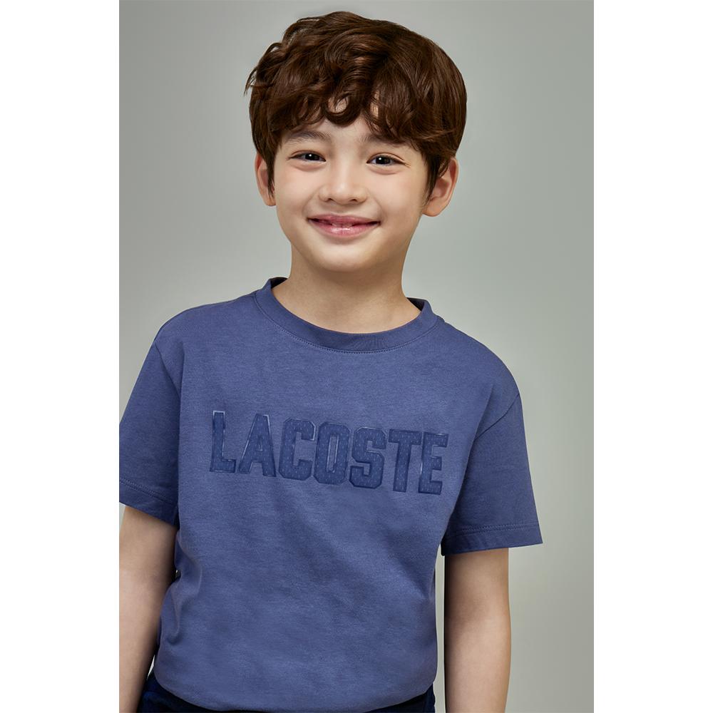 Lacoste Детская футболка с надписью для мальчика, короткий рукав TJ8438-55GI1M
