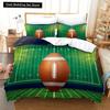 3D Американский футбол King Queen Пододеяльник Мяч Спортивный комплект постельного белья для детей подростков мальчиков любителей спорта 23 шт. полиэстер пододеяльник