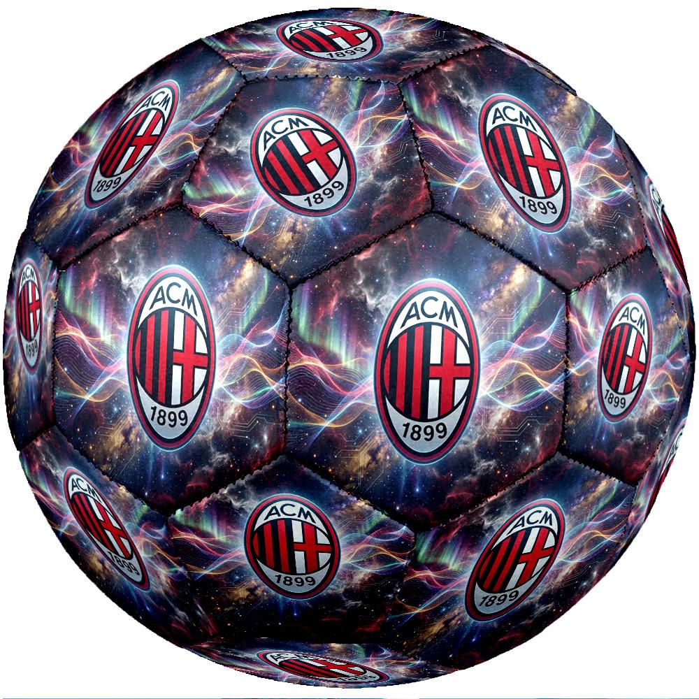 Футбольный мяч в тематике AC Milan, размер 5. Мягкий на ощупь, профессиональный тренировочный мяч для занятий спортом на открытом воздухе.