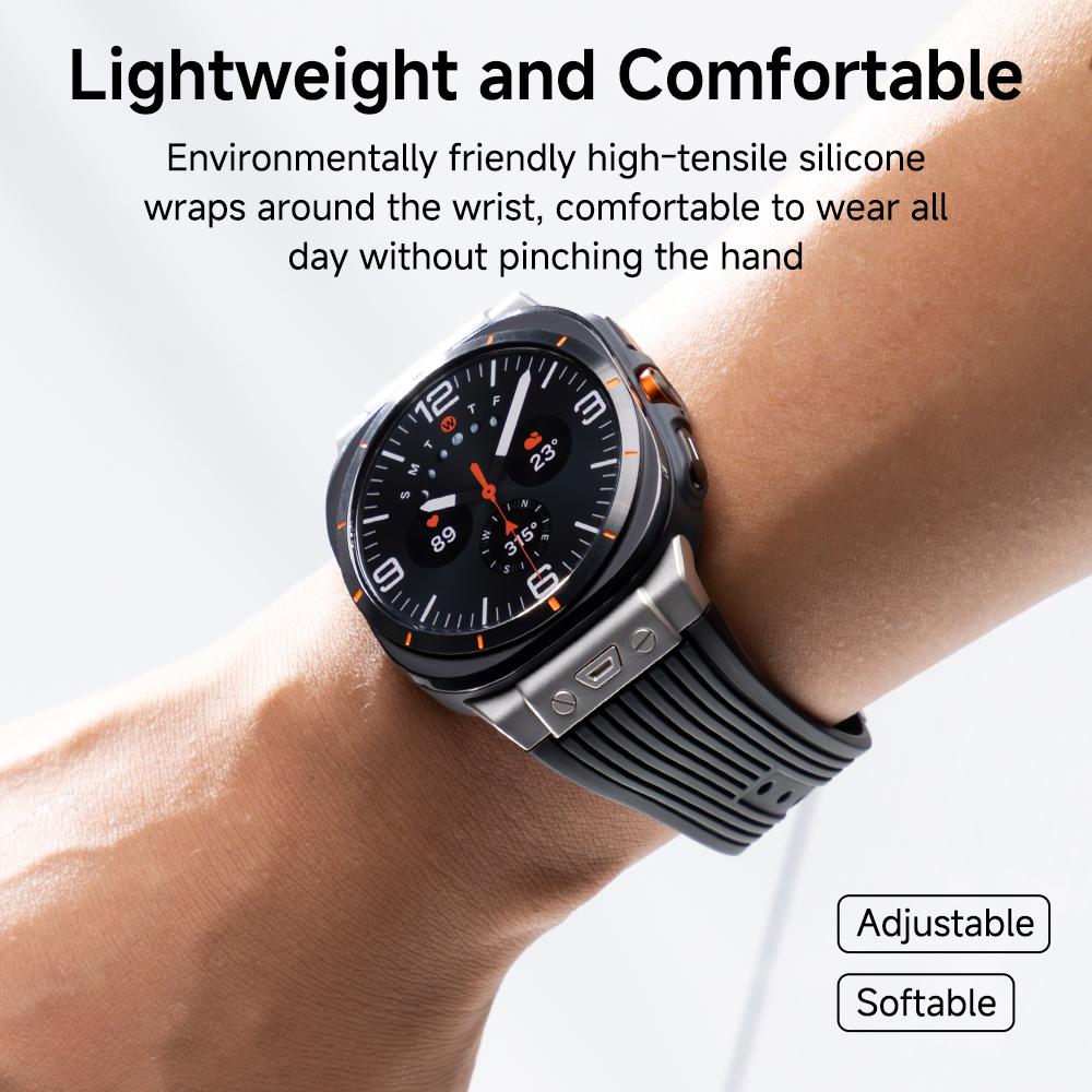 Спортивный силиконовый ремешок для Samsung Galaxy Watch Ultra 47 мм Запасной ремешок для GALAXY Watch Ultra Браслет