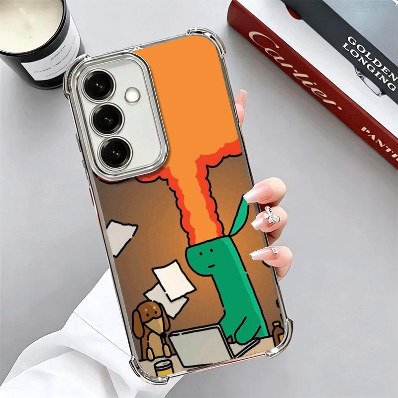 Мультяшный J-Joguman Динозавр Мягкий чехол для телефона для Samsung A17 A27 A07 A37 A57 A16 A56 A15 A55 A14 A54 A13 A53 A26 A36 A25 A35 A24 A
