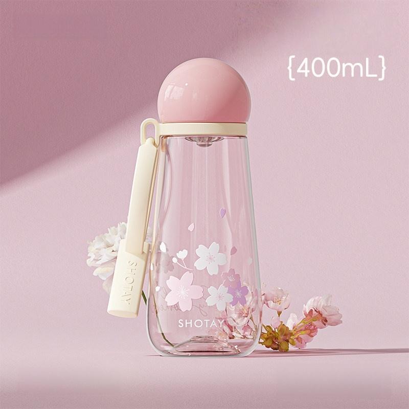 SHOTAY 400/600 мл Пластиковая кружка для воды с цветочным узором, Бутылка для воды с ситечком для чая, Герметичная, Кружка для заваривания чая, Портативная офисная кружка