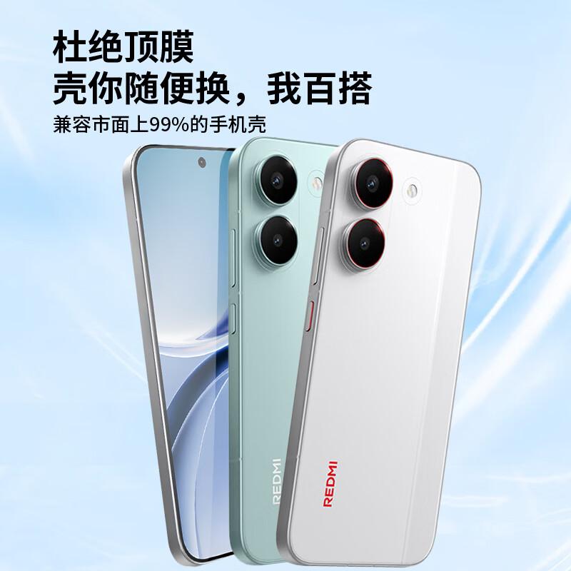 2-Pack - Instant Unlock Tempered Glass Screen Protector for Redmi Turbo 5, Full Coverage Ultra-Thin HD Anti-Fingerprint Smooth No Black Edges