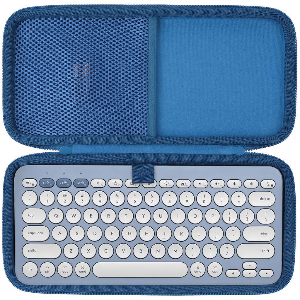 Кейс Lebakort, совместимый с компактной клавиатурой Logitech PEBBLE KEYS 2 K380sGR (темно-синий чехол)
