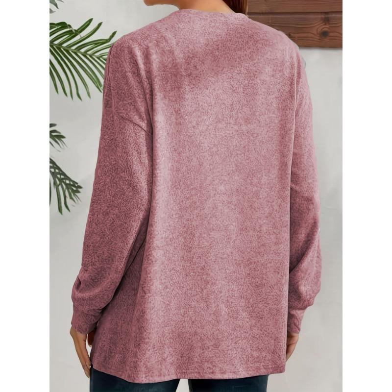 DAFIFY Женская мода повседневная осень-зима однотонные принты с длинным рукавом свитера