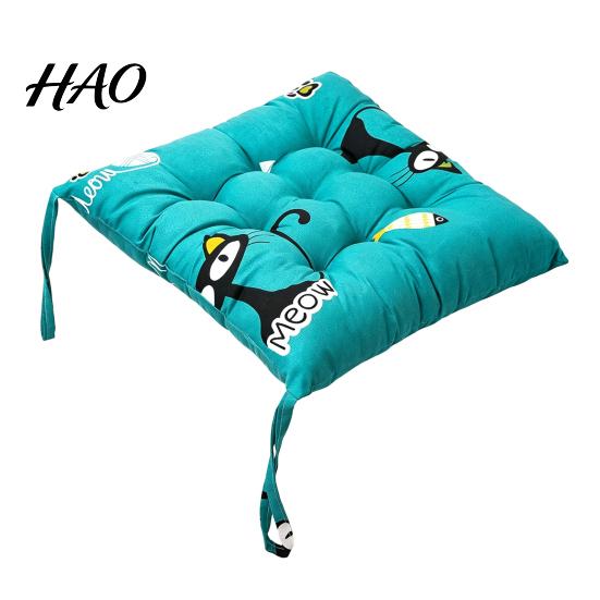 Comfortable Cushion for Tatami Mats Square Chair with Ties, Ultra Soft Seat Pad, Animal Flower Pads Kitchen Chairs Pattern, 15.75" x Dining