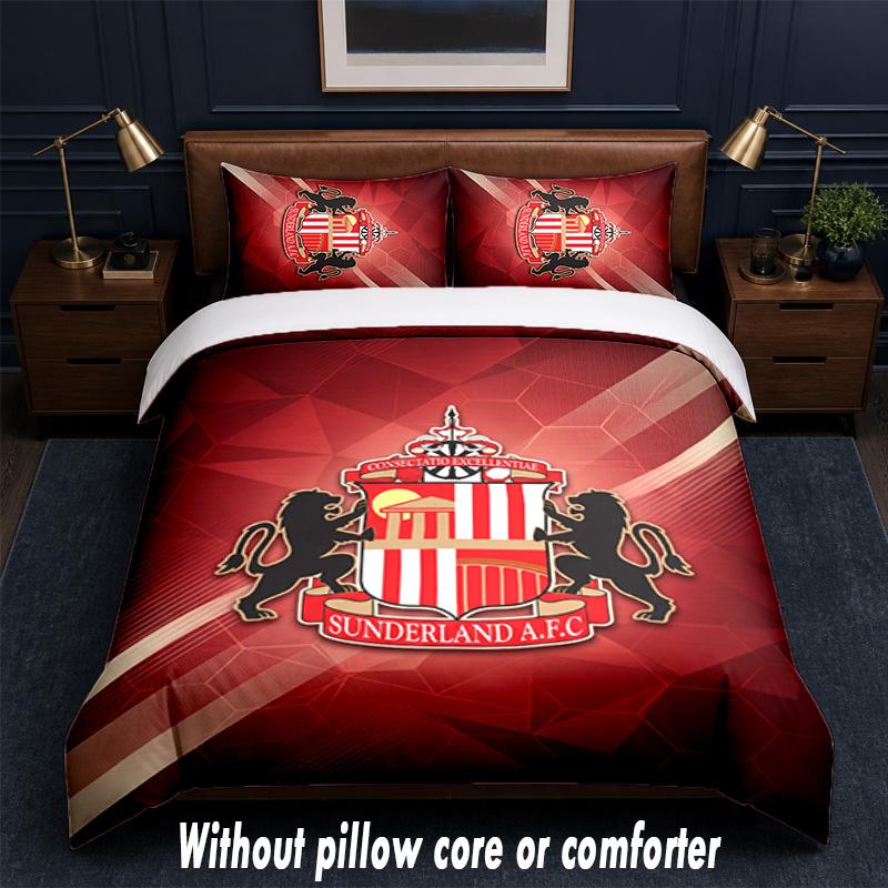 Sunderland Design Bed Bedding Set 1 Duvet Cover + 2 Pillowcases Soft Breathable Household Bed Linens