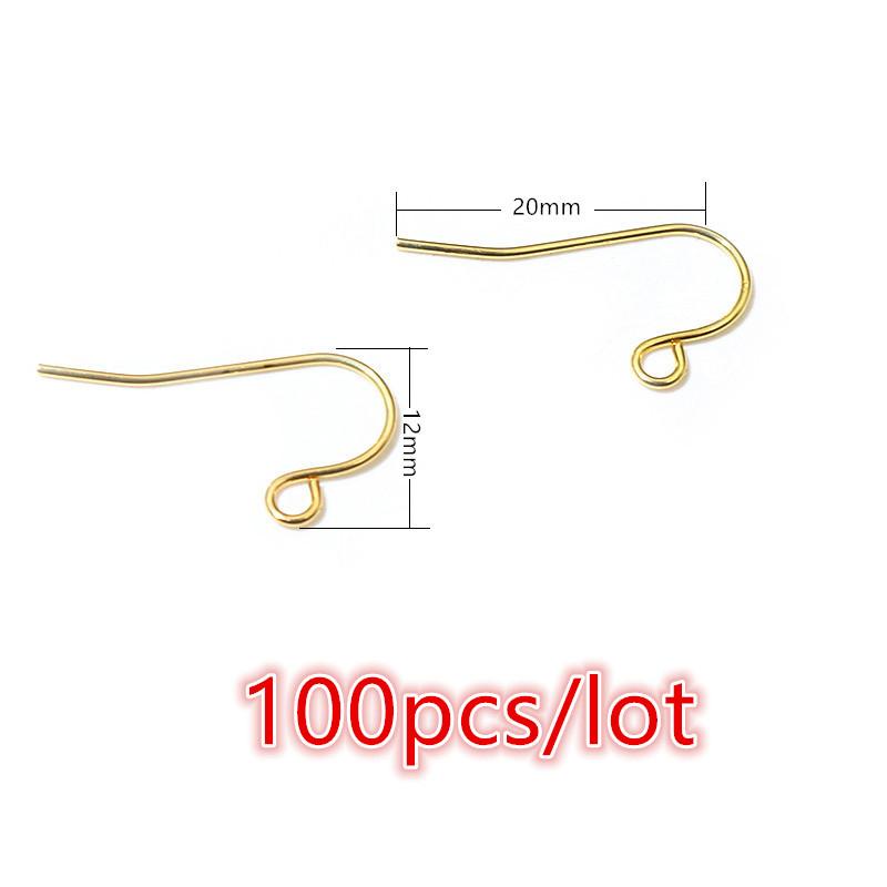 30-100 шт. Крючки для сережек из нержавеющей стали DIY Застежки Фурнитура Аксессуары для изготовления бижутерии ручной работы Швензы Сталь Золото
