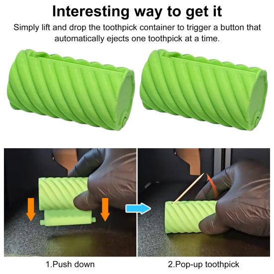 3D-печатный диспенсер для зубочисток, сверхпрочный пластиковый держатель для зубочисток, портативный, для дома, офиса