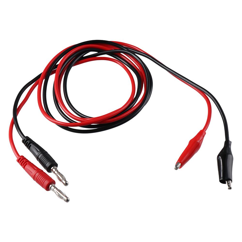 2PCS Copper Banana Plug To Alligator Clip Test Lead Crocodile Clip Multimeter Test Cable  Multimeter