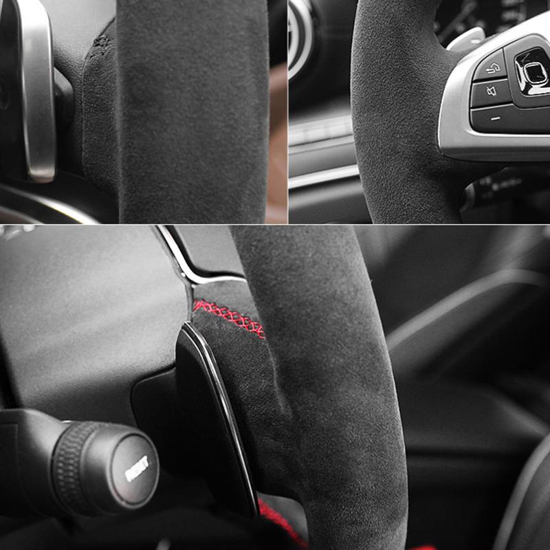 Car Steering Wheel Cover For Volkswagen VW Golf 7 Mk7 New Polo Jetta Passat B8 Tiguan  ized Steering Suede Car Accessories