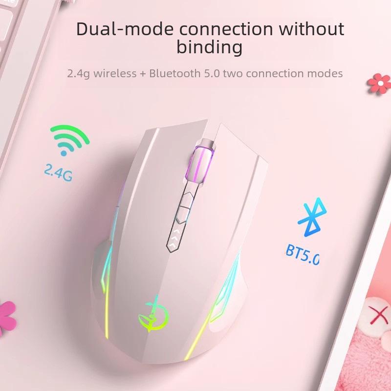 Перезаряжаемая Bluetooth-мышь Juggernaut для киберспорта для детей - Бесшумная, Беспроводная, Совместима с Xiaomi, Lenovo, Huawei
