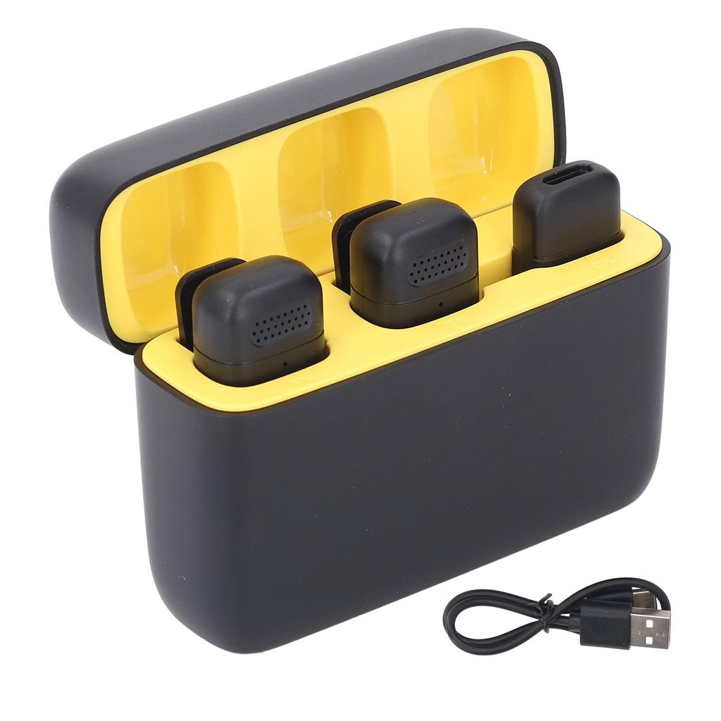 Беспроводная петличная микрофонная система с зарядным кейсом 2 передатчика 1 приемник петличный микрофон для IOS