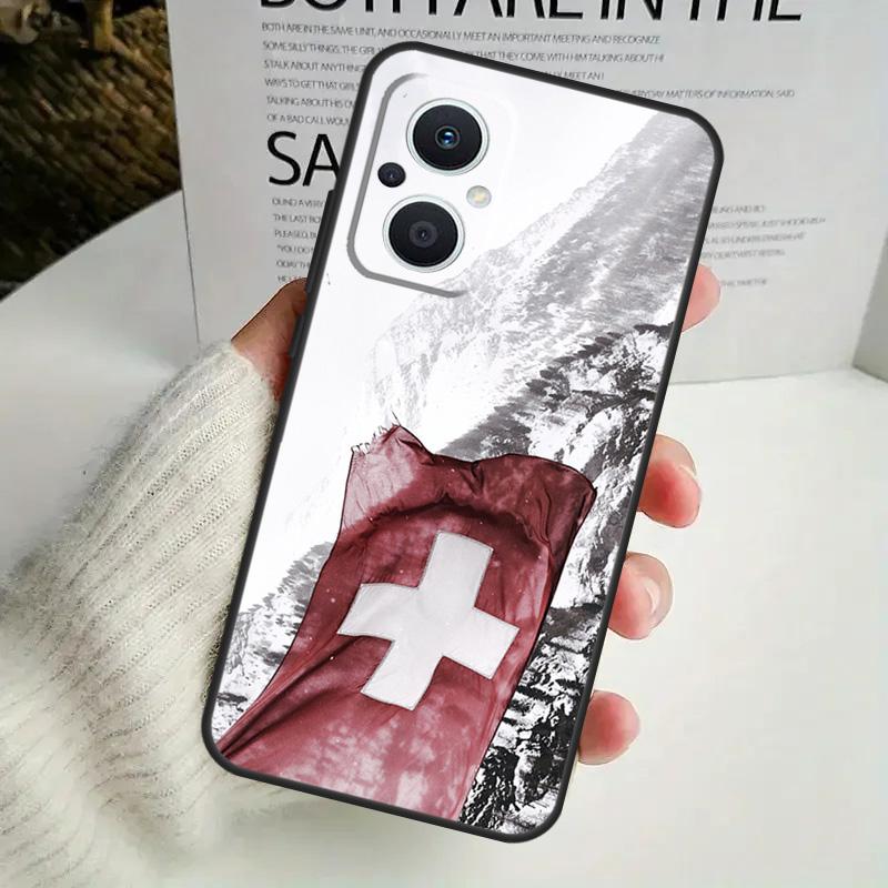 Швейцария Чехол с флагом Швейцарии для OPPO Reno 8T 4Z 5Z 8 10 11 Pro 4 5 6 7 Lite OPPO Find X6 Pro X3 X2 X5 Lite Чехол