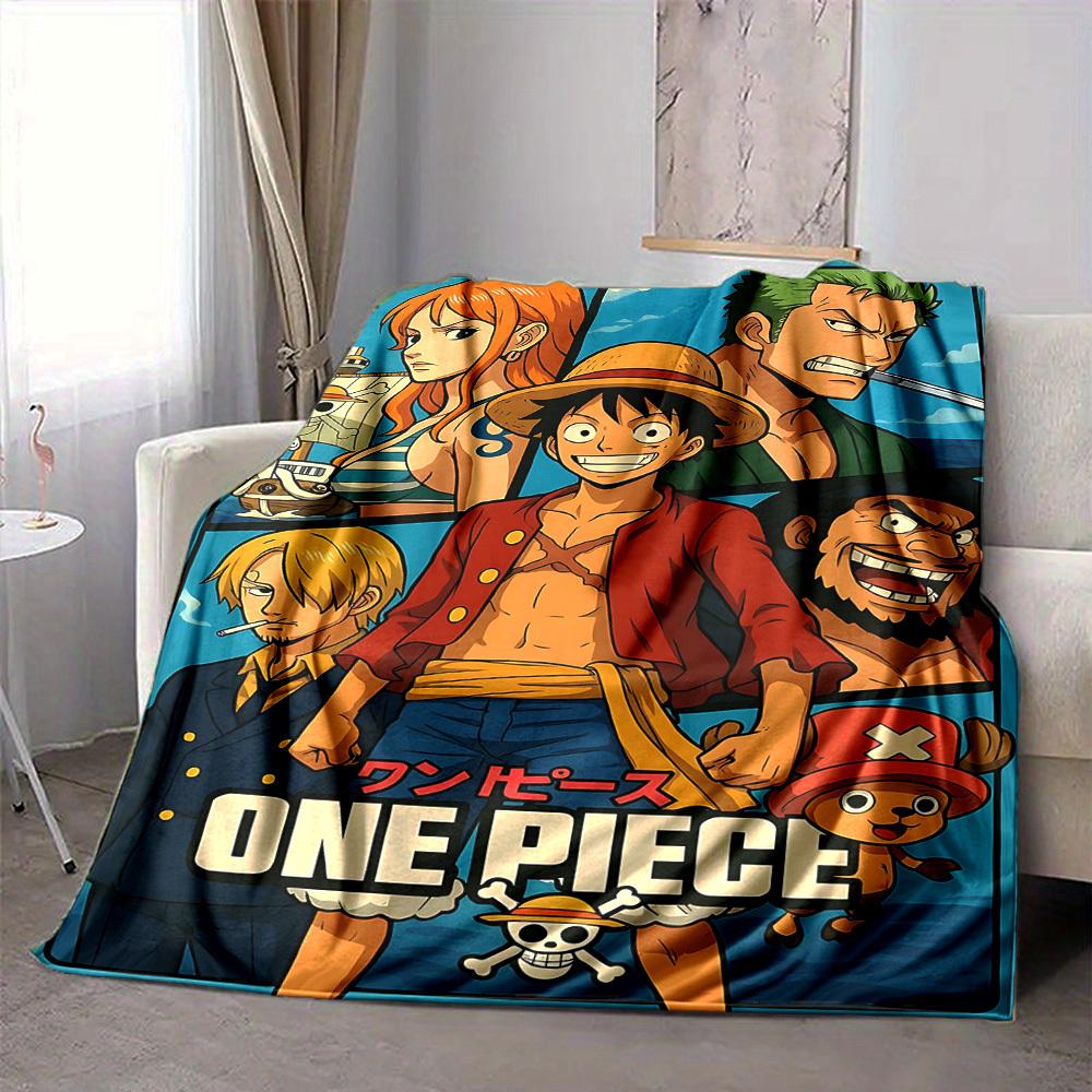 1 шт. ПЛЕД Фланелевый ONE PIECE HD Печать Легкий Мягкий Теплый Всесезонный Плед для Дивана, Кровати, Путешествий, Кемпинга Машинная стирка
