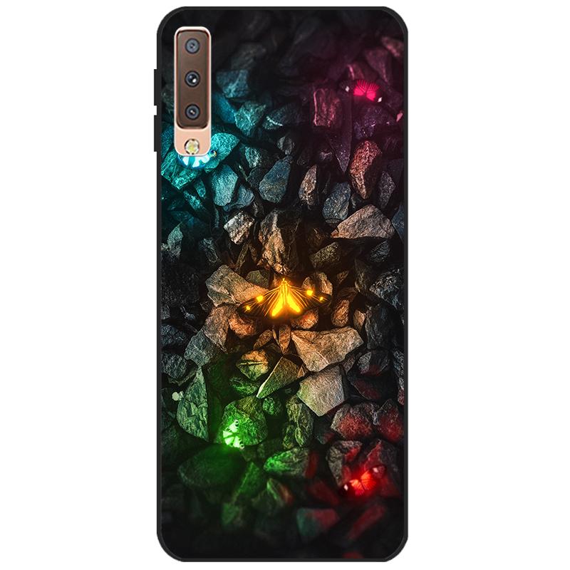 Чехлы для Samsung Galaxy A7 2018, силиконовый цветной чехол для телефона, чехол для Samsung A7 2018 A750 A750F, защитный корпус 6,0 дюймов