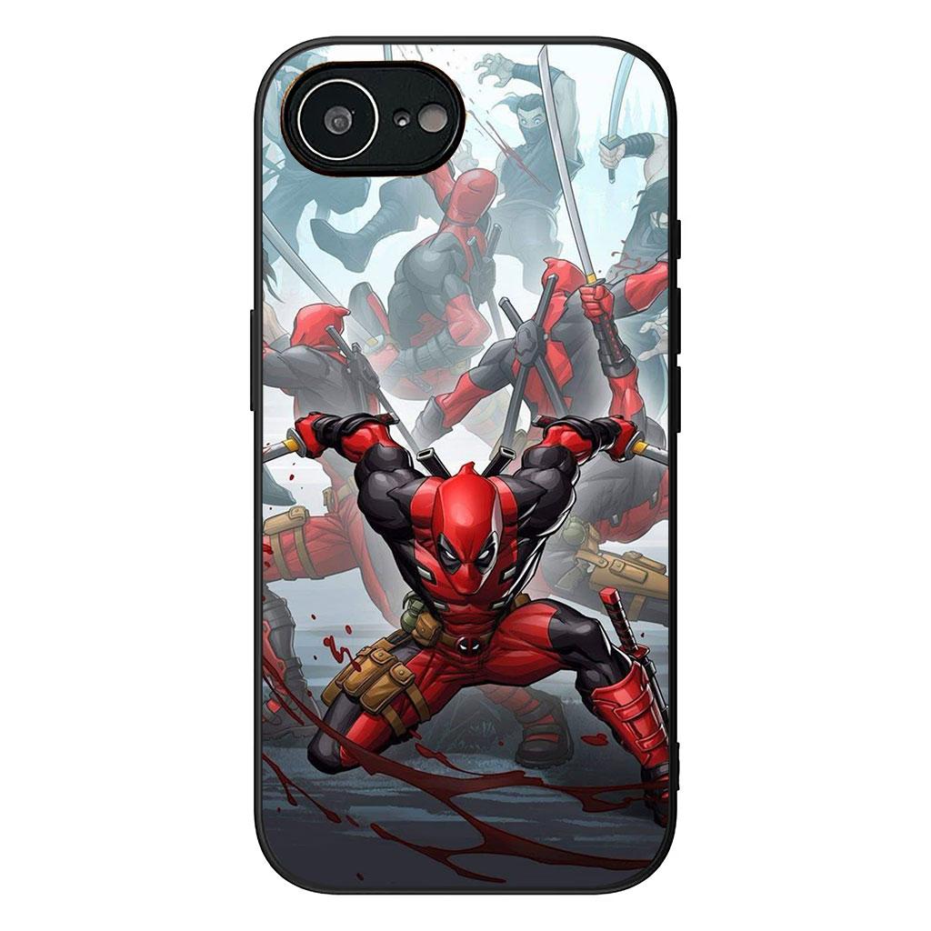 Чехол для телефона Deadpool Marvel для Apple iPhone 16 15 14 11 Pro Max 7 8 Plus SE2 SE3 SE 2022 2020