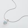 100% Цвет 7*7 мм Для женщин Натуральный камень топаз Подвеска Женские подвески Ожерелья Изящные украшения Модная подвеска