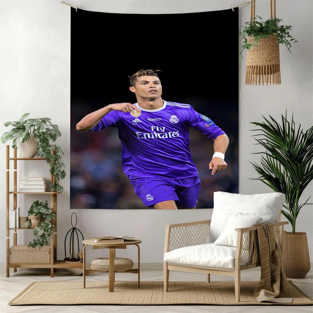 Cristiano Ronaldo Wall Decor Tapestry Art For Pet Memorial Birthdaywedding Party Backdrop Family Gift