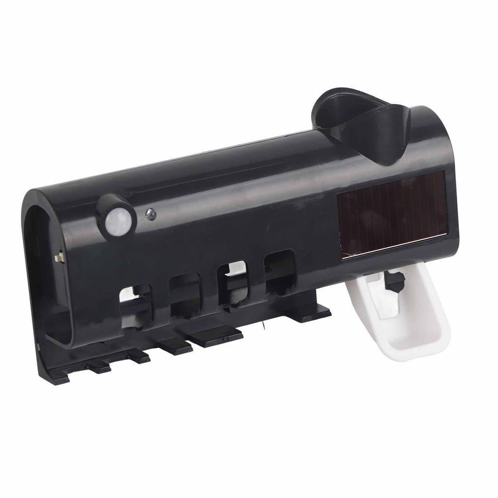 Toothbrush Holder Cleaner Wall Mounted Smart Safe UV Toothbrush Rack with Toothpaste Dispenser for