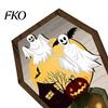 Vivid Halloween Party Sign Wooden Tombstone Shaped Table Block Spooky Ghost Pumpkin Festive Decor Bat Castles Tiered Tray Centerpiece for Indoor