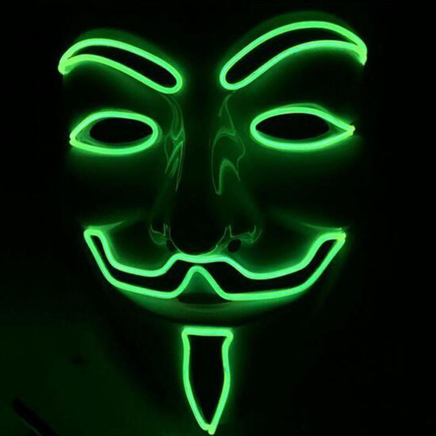 Stunning Led Light Up Mask For Halloween Featuring V For Vendetta Anonymous Design