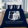 Cartoon Anime Attack On Titan Duvet Cover Pillowcase Bedding Set Adult Boy Girl Bedroom Decoration Children Single Double Size