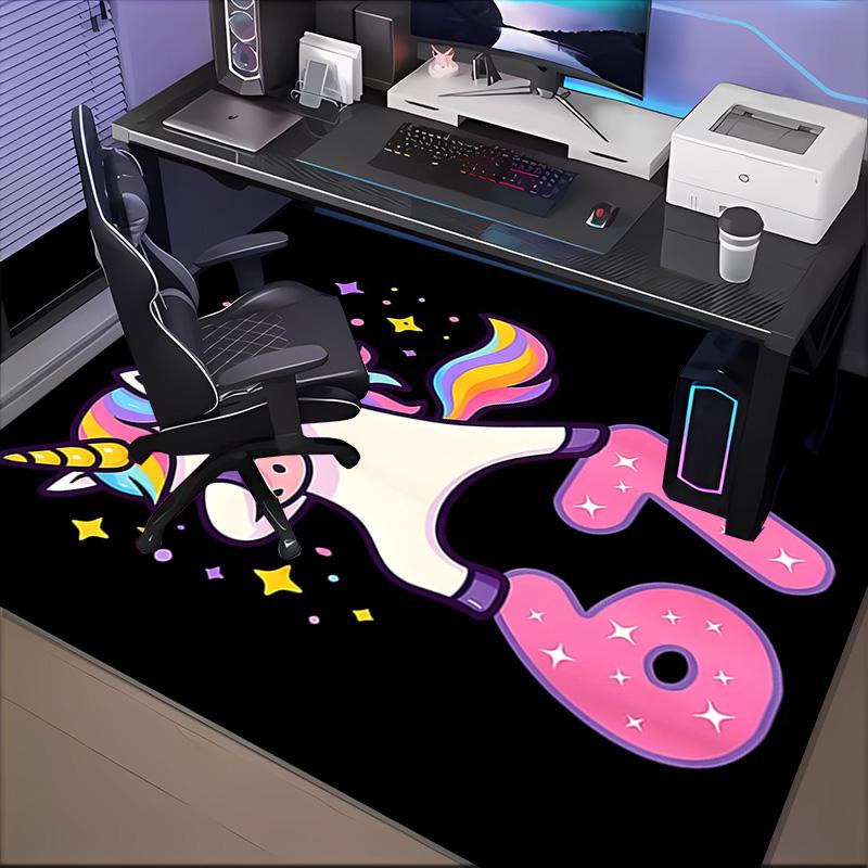 Unicorn Celebration Number 67 Rug Game Carpet, Floor Mat for Bedroom Living Room Entryway Rug, Home Decor Idea Gift for Christmas birthday