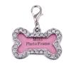 R# Pets Cat Dog ID Tags Индивидуальные персонализированные косточки в форме сплава Кристалл Бирка