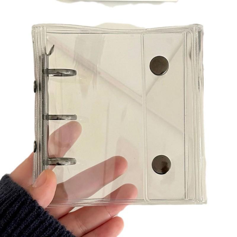 Candy Color A8 Mini Photo Album & Card Holder - Double Snap, 3-Hole Planner, 3-Inch Star Pages.