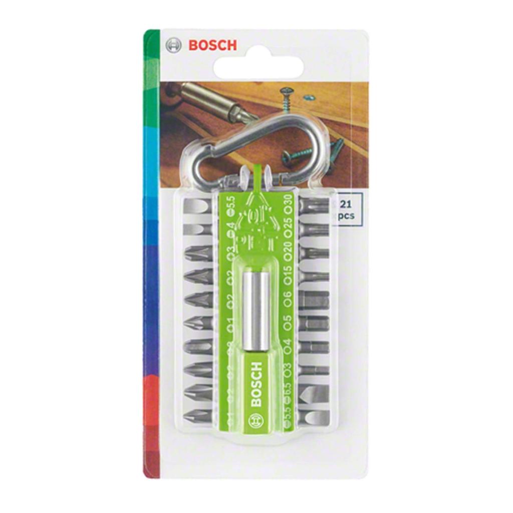 Набор бит для отвертки Bosch 2607002823 21 шт. (Светло-зеленый)
